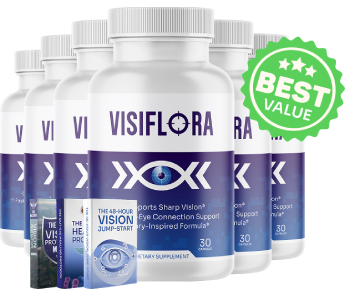 VisiFlora dietary supplement promoting healthy eyesight and long-term vision wellness